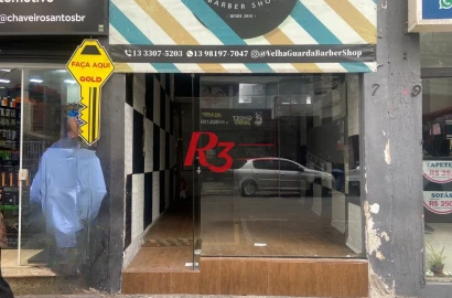 Loja para alugar, 40 m² por R$ 4.200,00/mês - Gonzaga - Santos/SP