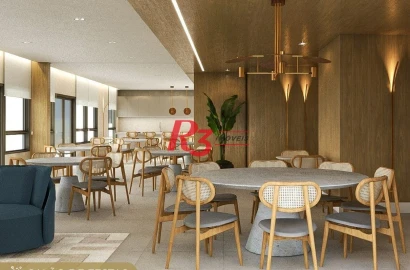 Apartamento com 1 dormitório à venda, 49 m² por R$ 590.000,00 - Marapé - Santos/SP