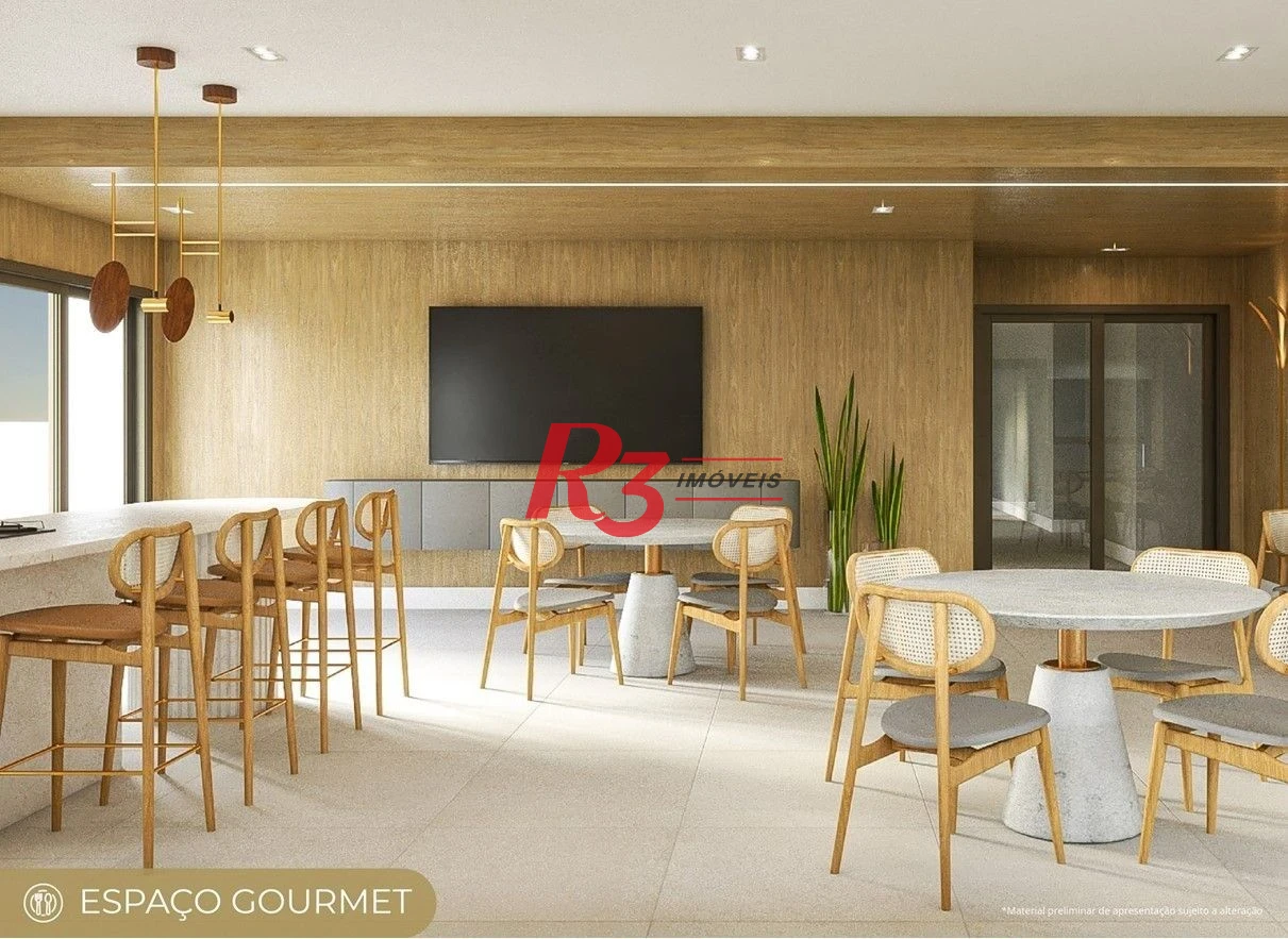 Apartamento com 1 dormitório à venda, 49 m² por R$ 590.000,00 - Marapé - Santos/SP