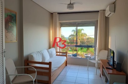 Apartamento com 1 dormitório para alugar, 56 m² por R$ 4.222,00/mês - Aparecida - Santos/SP