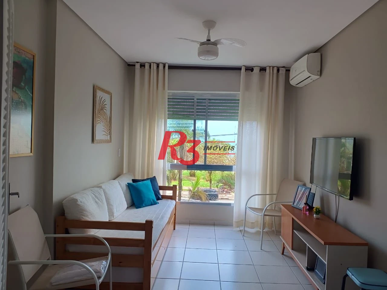 Apartamento com 1 dormitório para alugar, 56 m² por R$ 4.222,00/mês - Aparecida - Santos/SP