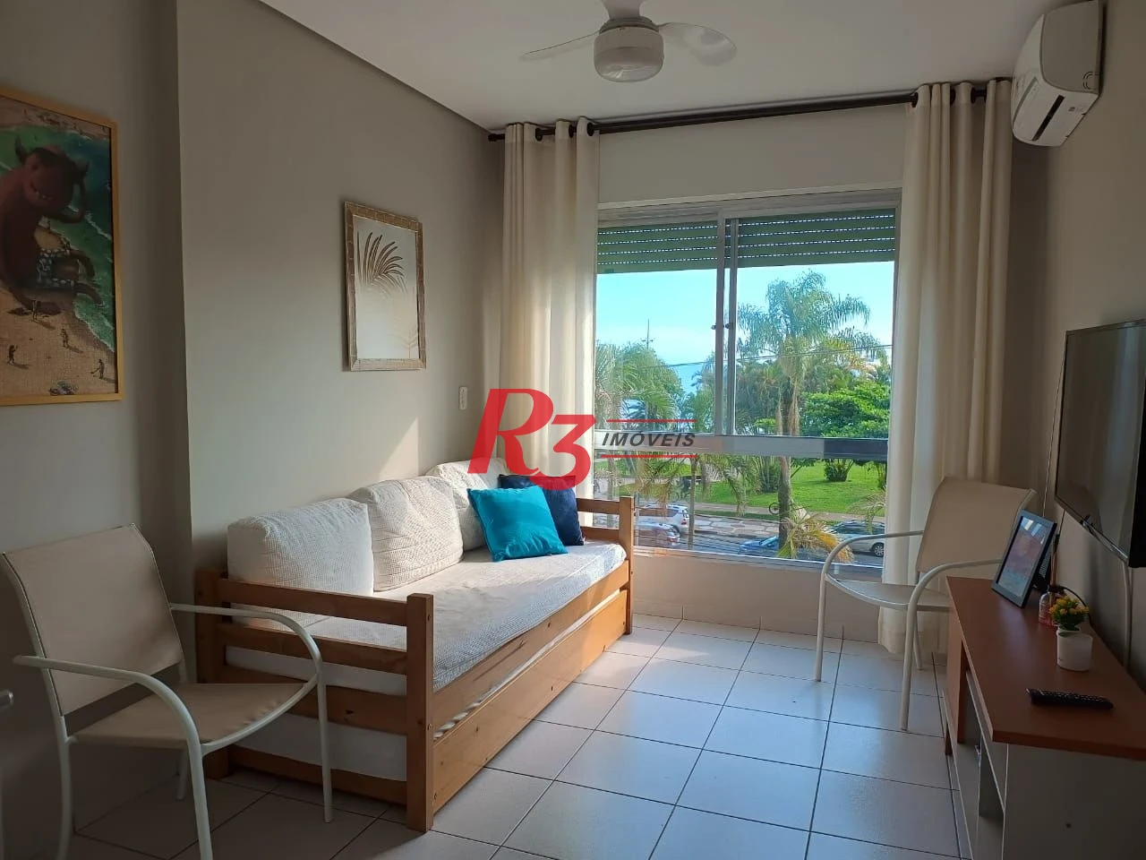 Apartamento com 1 dormitório para alugar, 56 m² por R$ 4.222,00/mês - Aparecida - Santos/SP