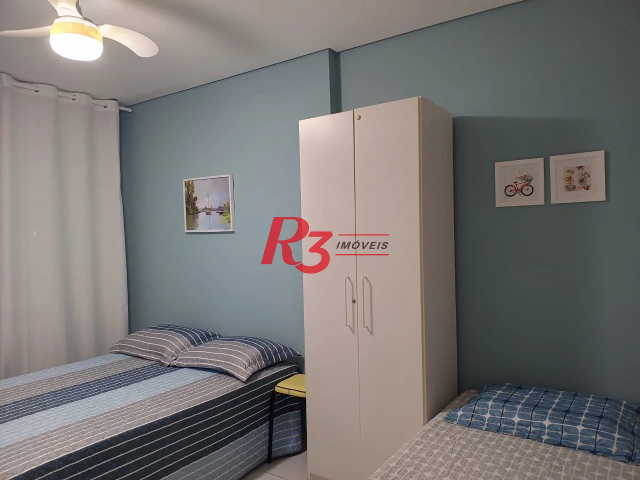 Apartamento com 1 dormitório para alugar, 56 m² por R$ 4.222,00/mês - Aparecida - Santos/SP