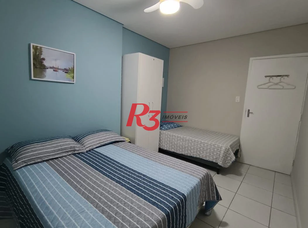 Apartamento com 1 dormitório para alugar, 56 m² por R$ 4.222,00/mês - Aparecida - Santos/SP