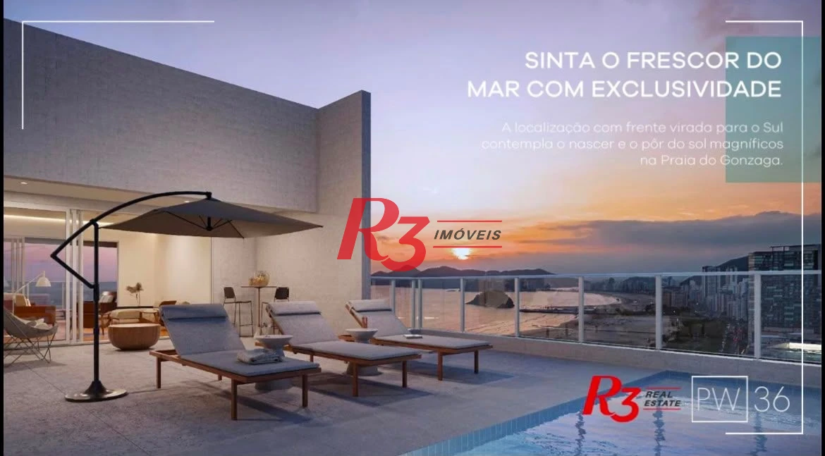 Apartamento com 4 dormitórios à venda, 315 m² por R$ 6.790.000,00 - Gonzaga - Santos/SP