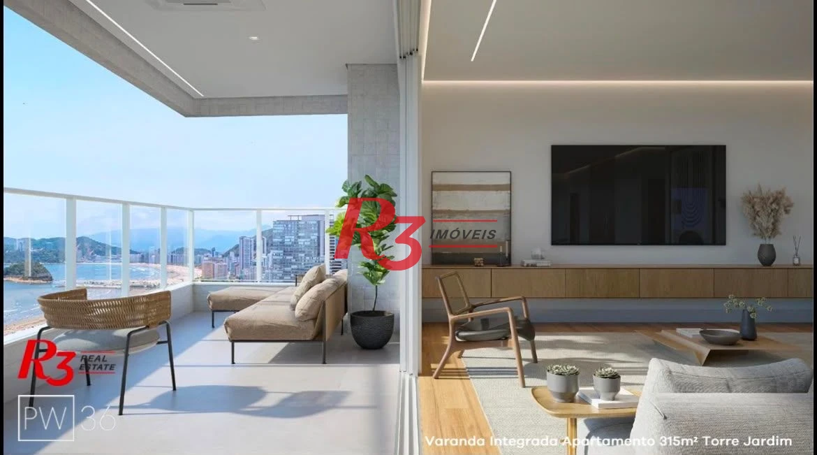 Apartamento com 4 dormitórios à venda, 315 m² por R$ 6.790.000,00 - Gonzaga - Santos/SP