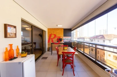 Apartamento com 3 dormitórios à venda, 130 m² por R$ 1.550.000,00 - Ponta da Praia - Santos/SP