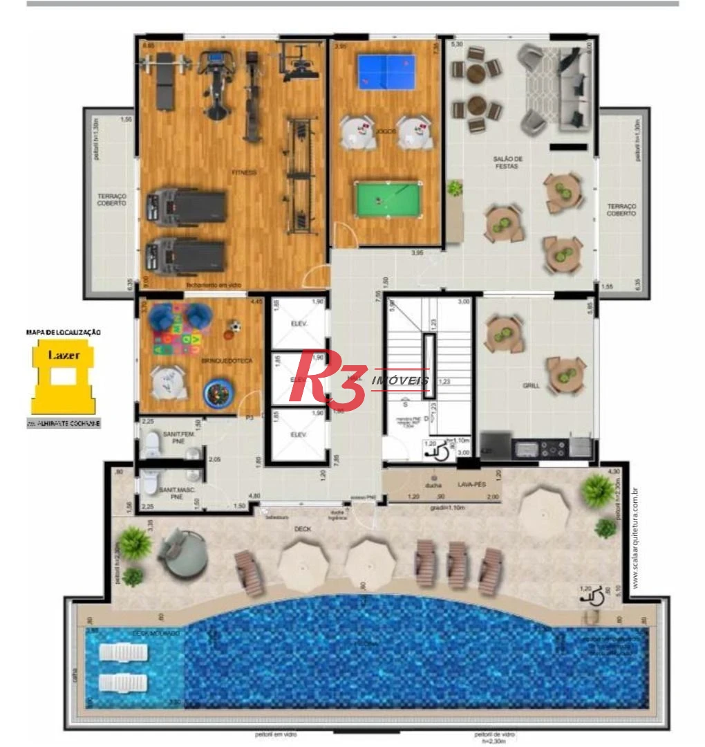 APARTAMENTO 3 QUARTOS PARA LOCAÇÃO NO EMBARÉ COM VISTA PANORAMICA  PARA O MAR