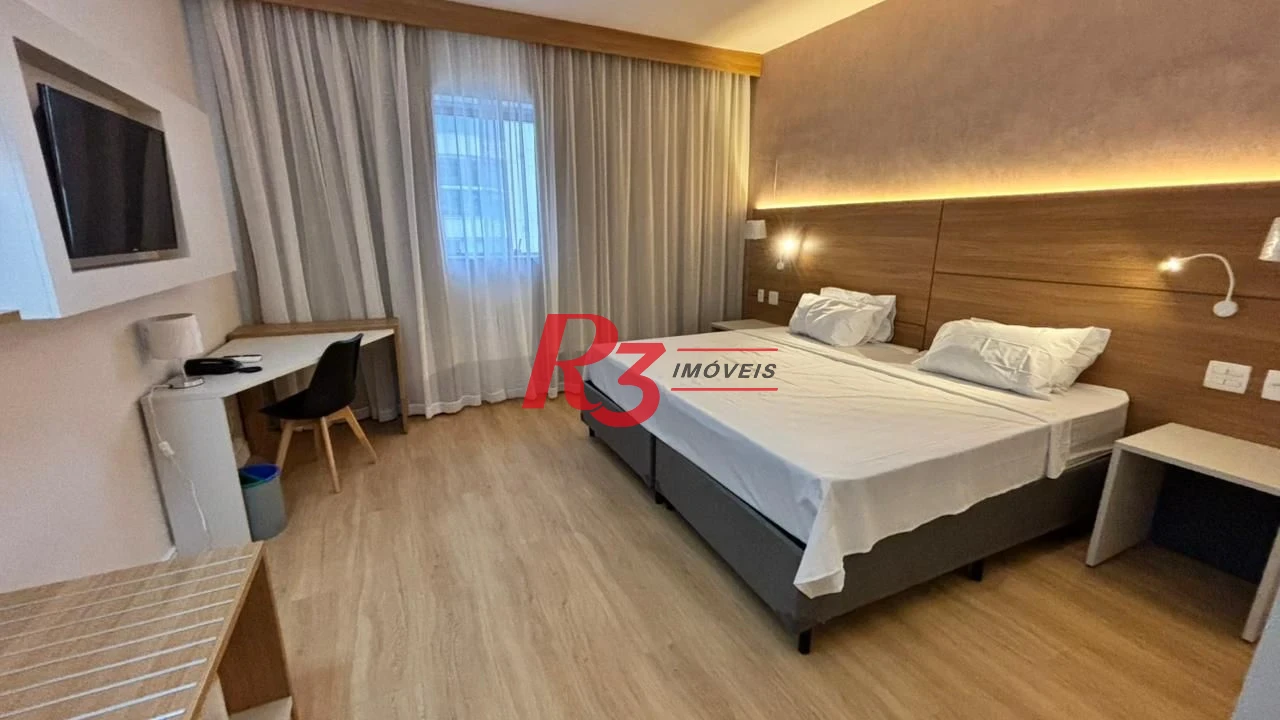 Studio com 1 dormitório à venda, 24 m² por R$ 450.000,00 - Gonzaga - Santos/SP