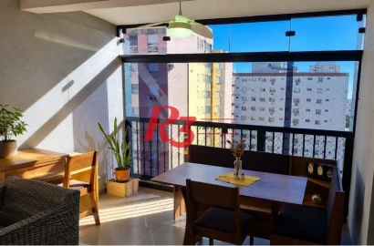 Apartamento com 2 dormitórios à venda, 91 m² por R$ 850.000,00 - Pompéia - Santos/SP