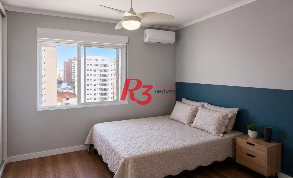 Apartamento com 2 dormitórios à venda, 91 m² por R$ 850.000,00 - Pompéia - Santos/SP