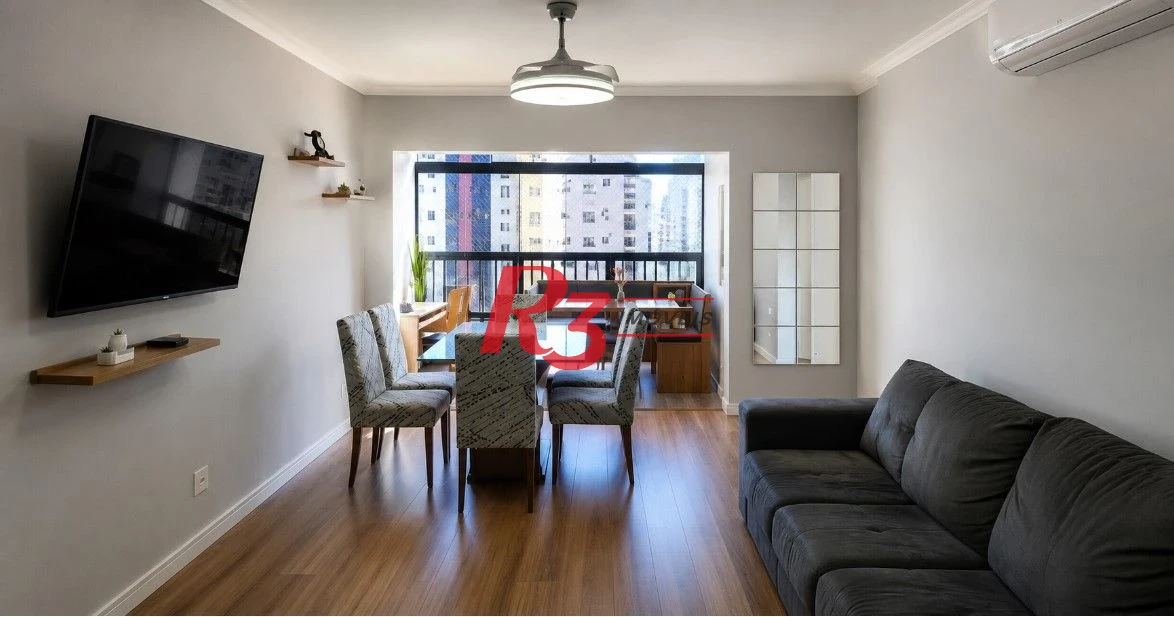 Apartamento com 2 dormitórios à venda, 91 m² por R$ 850.000,00 - Pompéia - Santos/SP