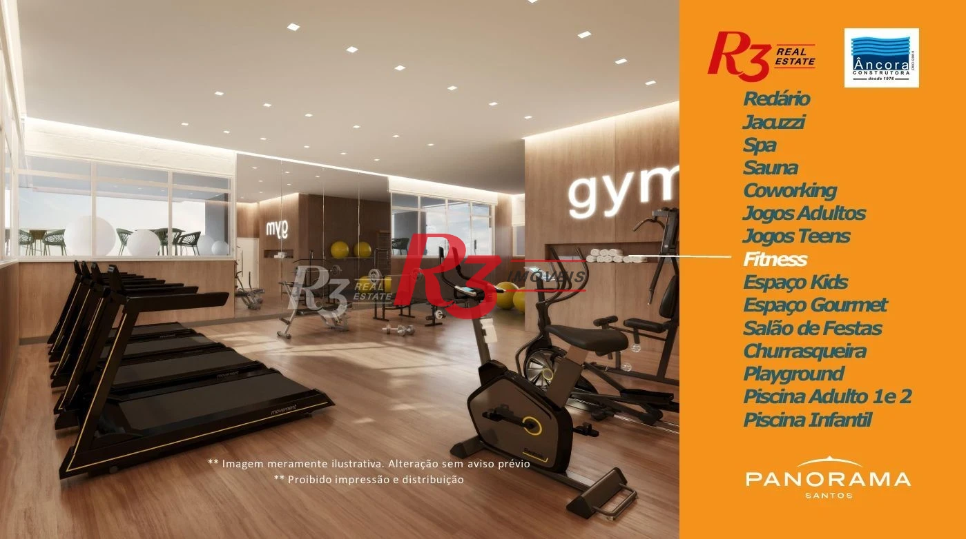 Apartamento com 2 dormitórios à venda, 72 m² por R$ 950.000,00 - Encruzilhada - Santos/SP