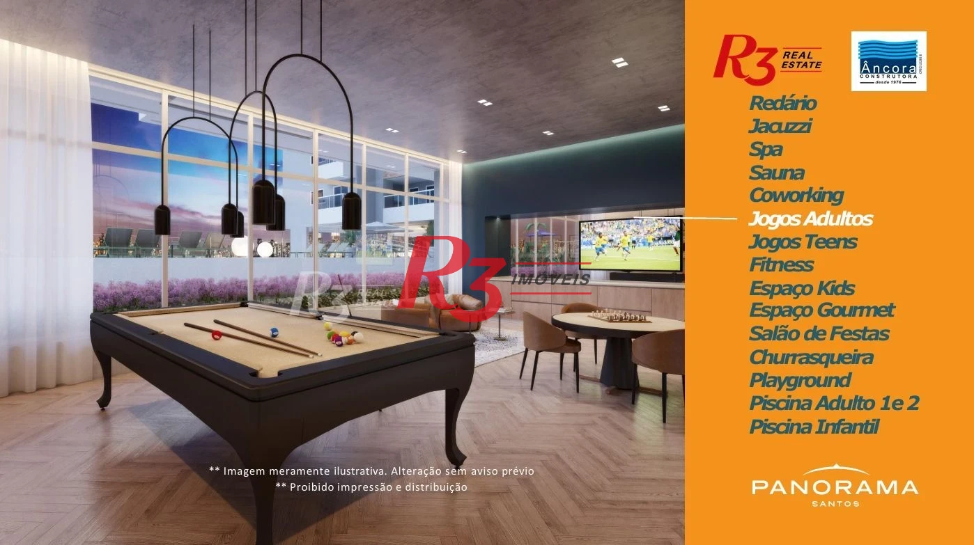 Apartamento com 2 dormitórios à venda, 72 m² por R$ 950.000,00 - Encruzilhada - Santos/SP