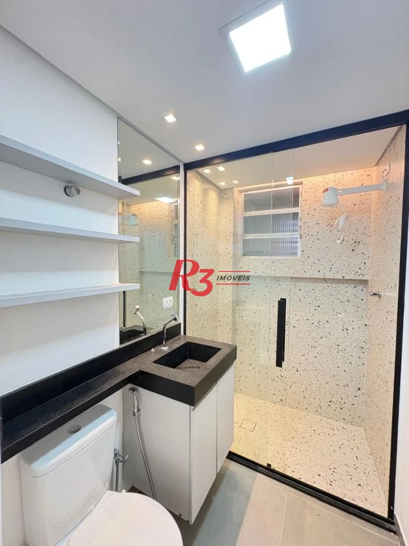 Apartamento com 1 dormitório para alugar, 42 m² por R$ 3.600,02/mês - Aparecida - Santos/SP