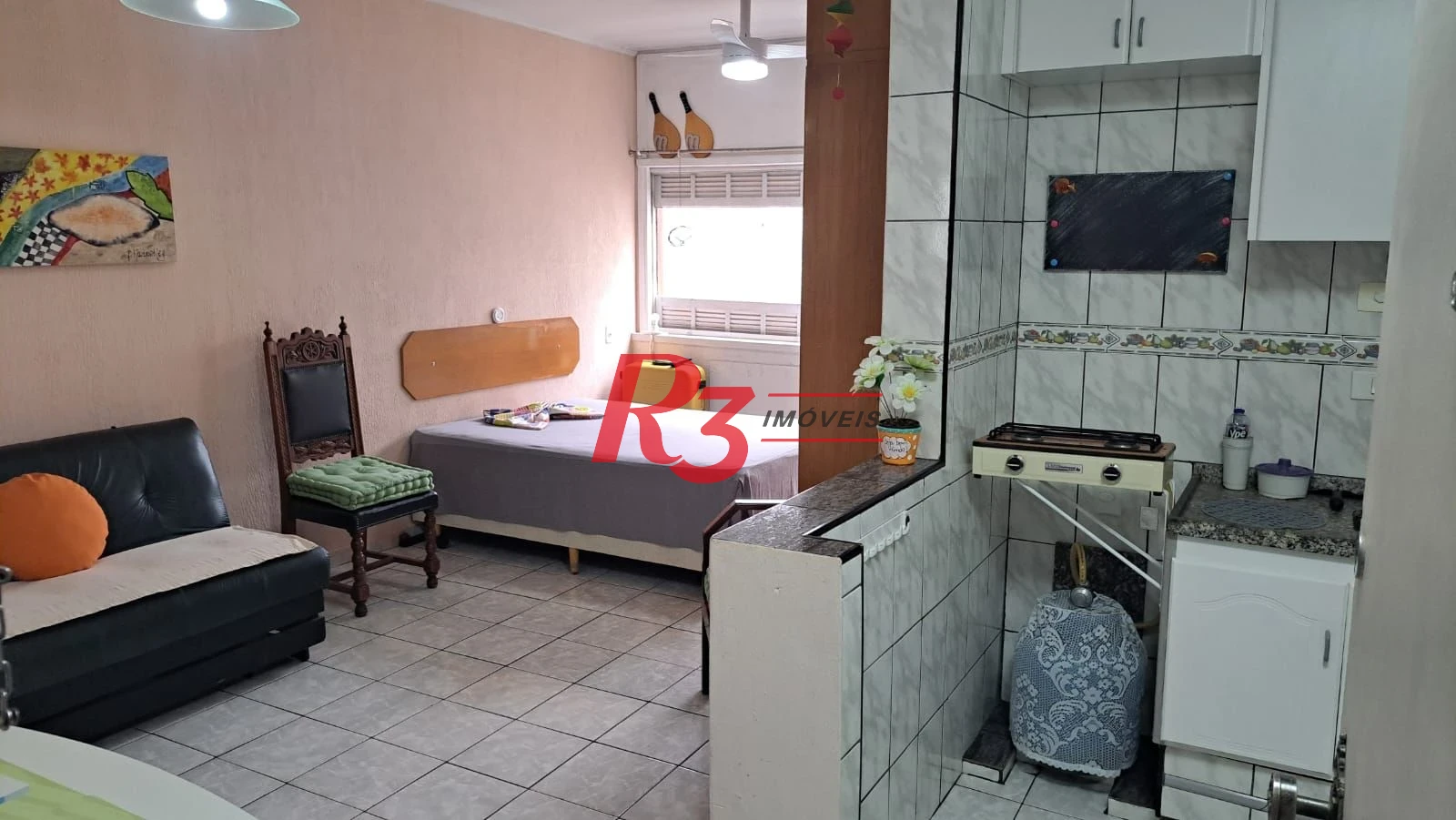 Kitnet com 1 dormitório à venda, 39 m² por R$ 320.000,00 - Gonzaga - Santos/SP