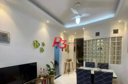 Apartamento com 2 dormitórios para alugar, 62 m² por R$ 5.000,02/mês - Boqueirão - Santos/SP