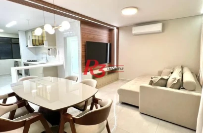Apartamento com 2 dormitórios à venda, 74 m² por R$ 830.000,00 - Estuário - Santos/SP