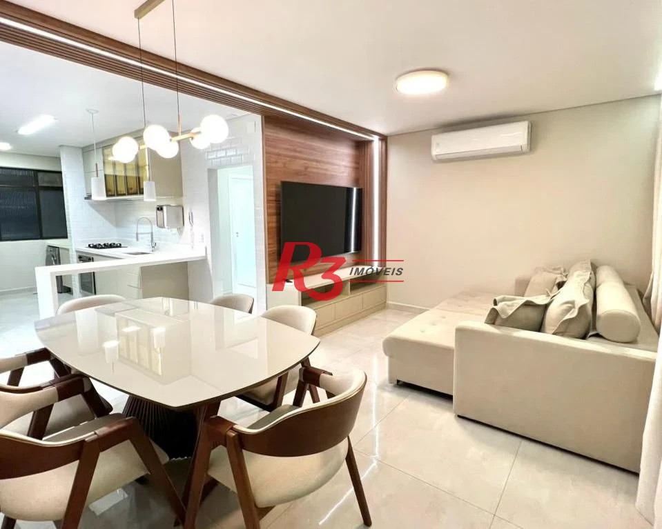 Apartamento com 2 dormitórios à venda, 74 m² por R$ 830.000,00 - Estuário - Santos/SP