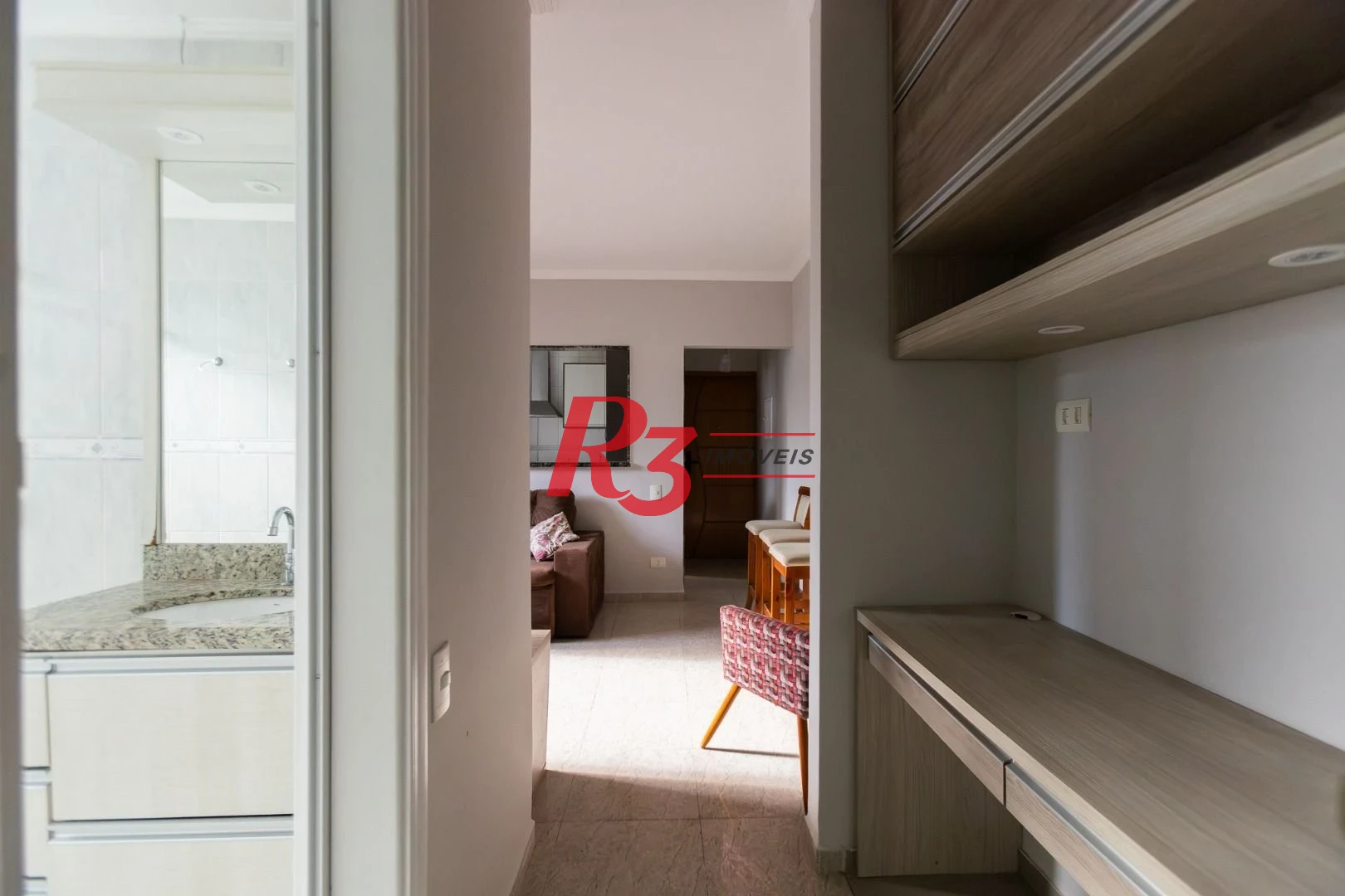 Apartamento com 1 dormitório para alugar, 57 m² por R$ 4.500,00/mês - Embaré - Santos/SP