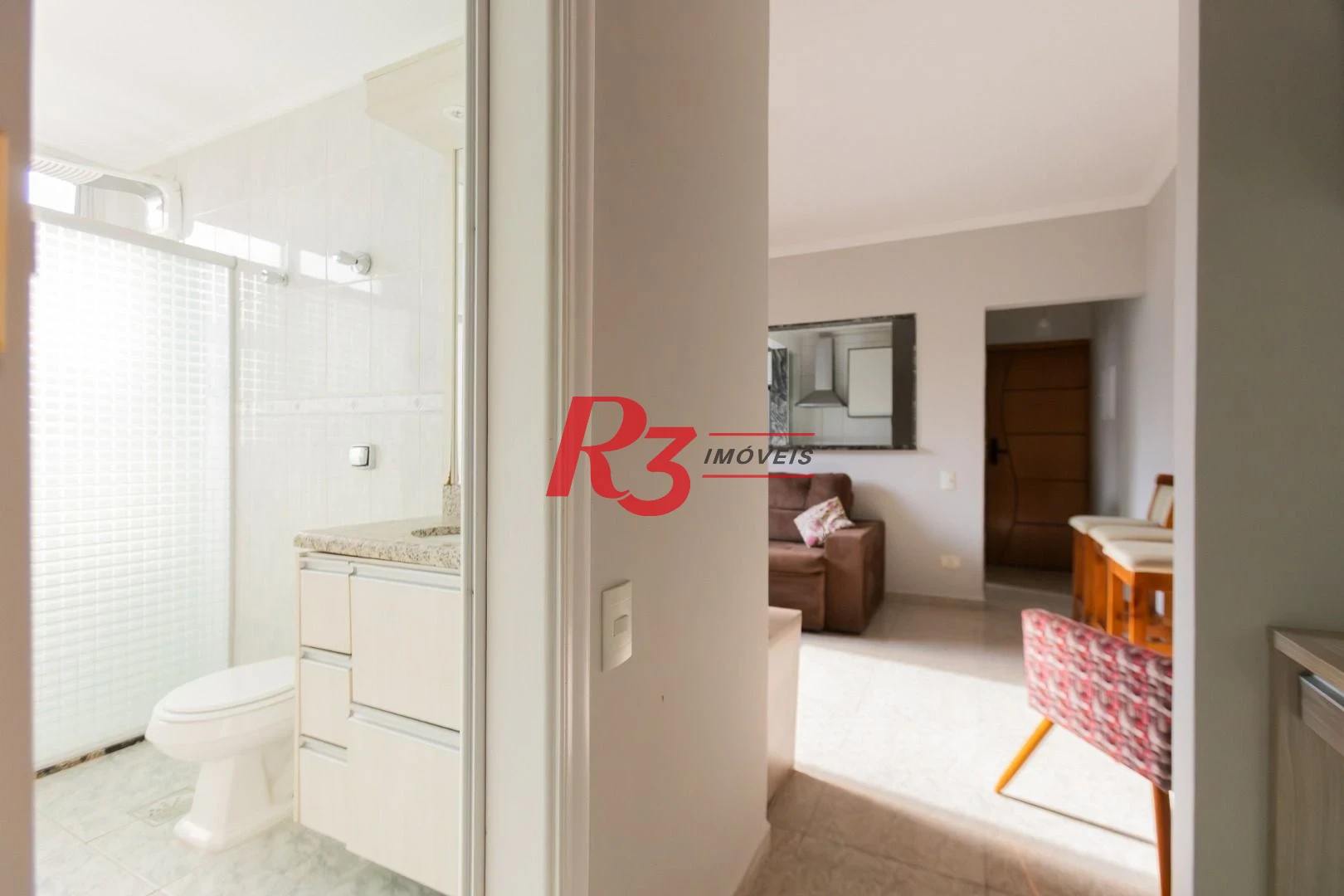 Apartamento com 1 dormitório para alugar, 57 m² por R$ 4.500,00/mês - Embaré - Santos/SP