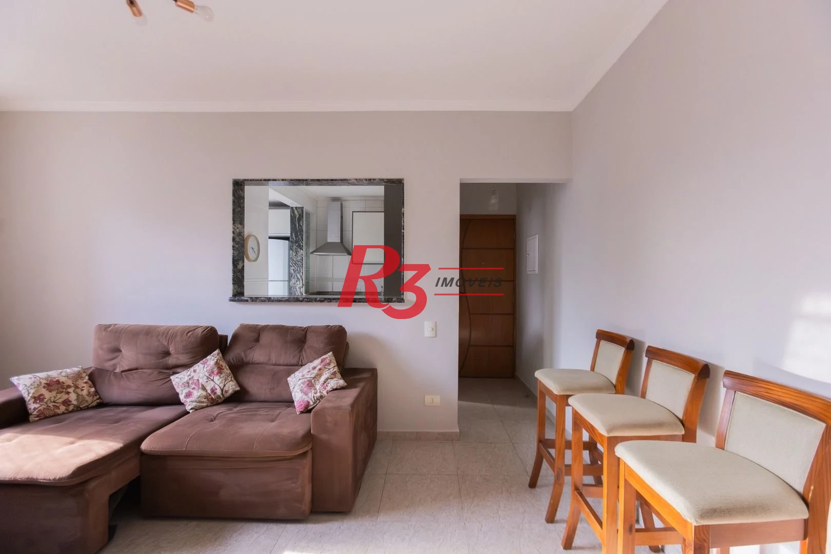 Apartamento com 1 dormitório para alugar, 57 m² por R$ 4.500,00/mês - Embaré - Santos/SP