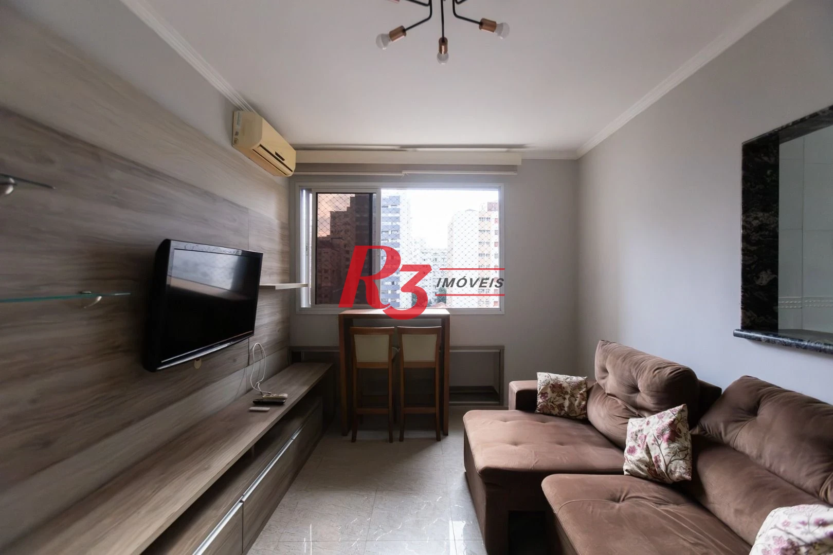 Apartamento com 1 dormitório para alugar, 57 m² por R$ 4.500,00/mês - Embaré - Santos/SP