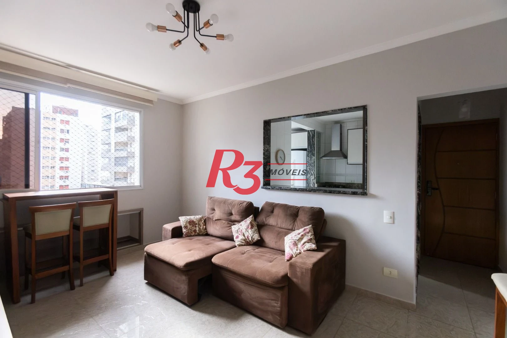 Apartamento com 1 dormitório para alugar, 57 m² por R$ 4.500,00/mês - Embaré - Santos/SP