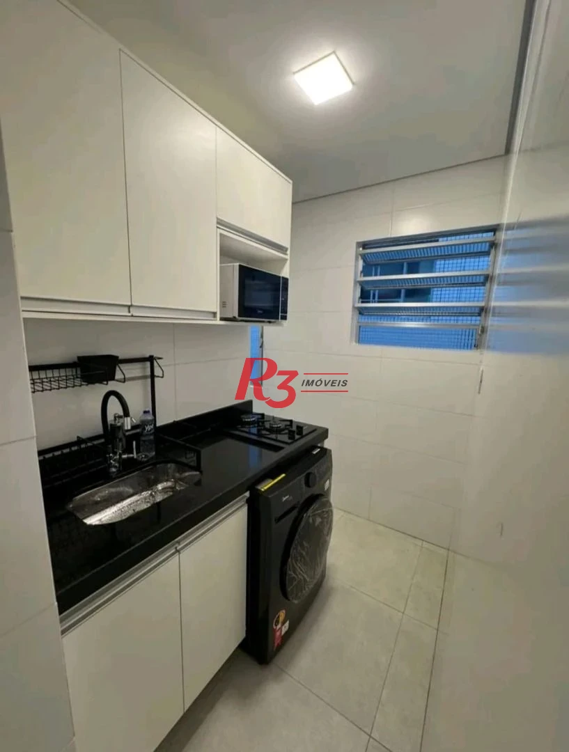 Apartamento com 1 dormitório para alugar, 42 m² por R$ 3.500,00/mês - Aparecida - Santos/SP