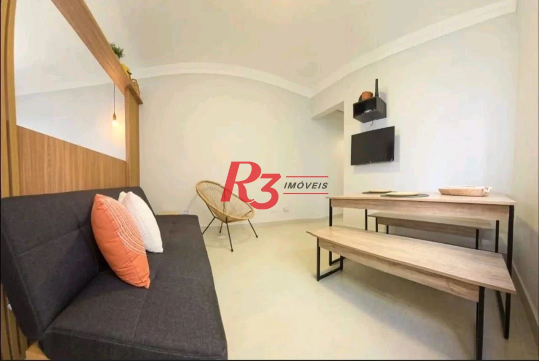 Apartamento com 1 dormitório para alugar, 42 m² por R$ 3.500,00/mês - Aparecida - Santos/SP