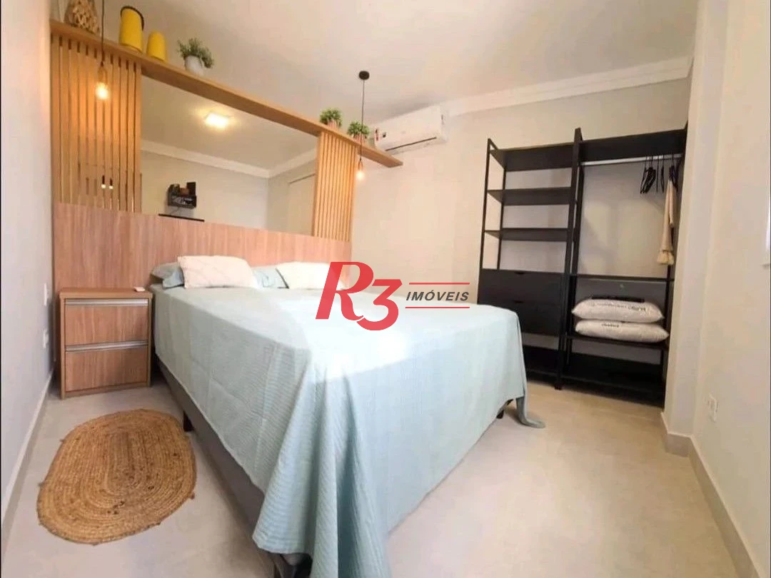 Apartamento com 1 dormitório para alugar, 42 m² por R$ 3.500,00/mês - Aparecida - Santos/SP