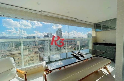 Apartamento com 3 dormitórios para alugar, 100 m² por R$ 22.000,00/mês - Gonzaga - Santos/SP