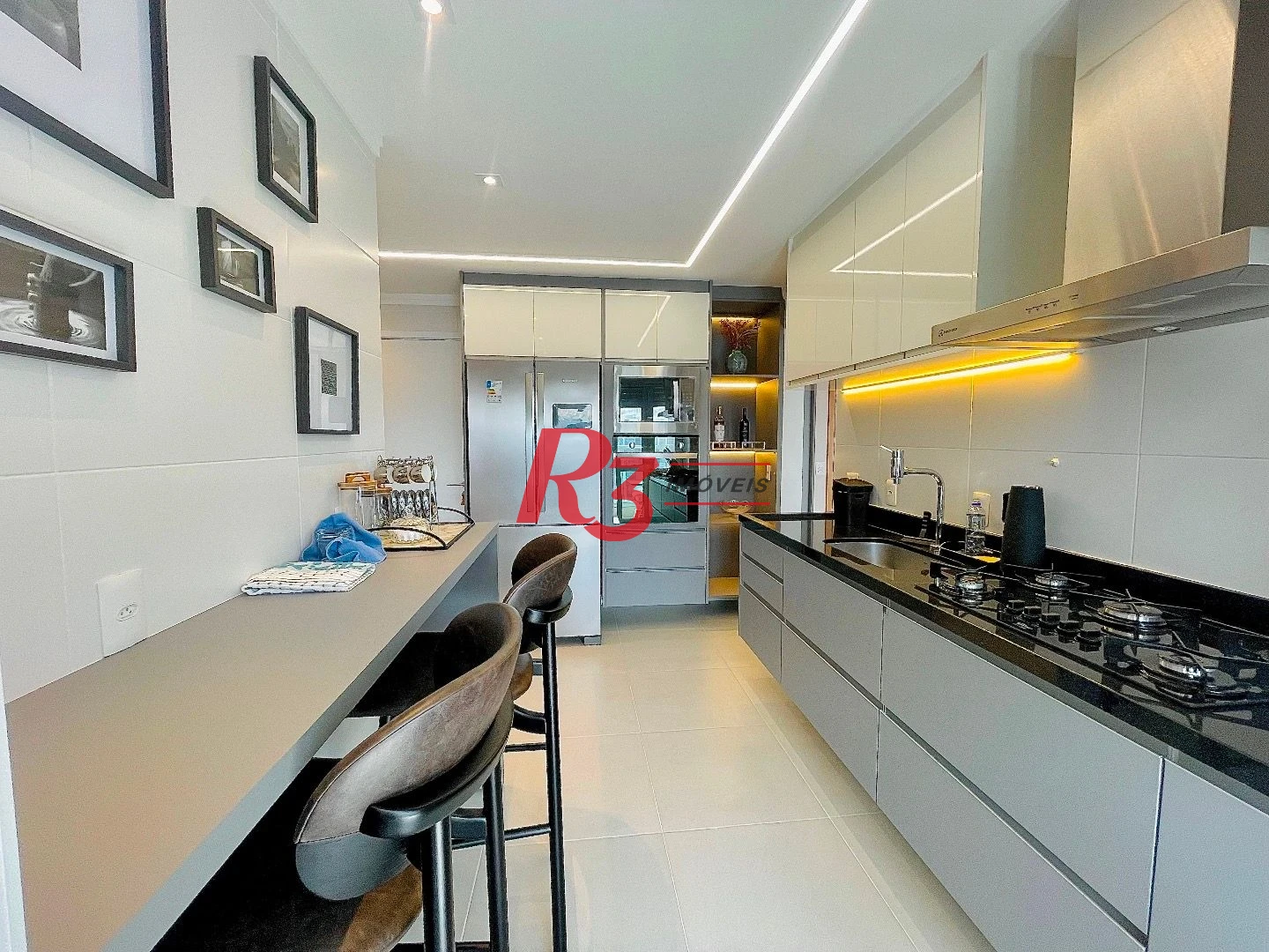 Apartamento com 3 dormitórios para alugar, 100 m² por R$ 22.000,00/mês - Gonzaga - Santos/SP