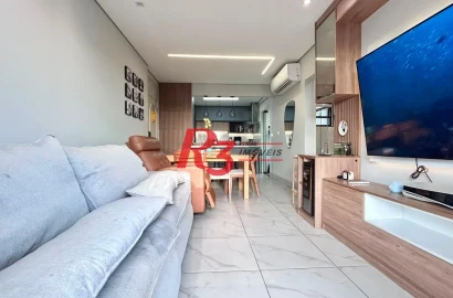 Apartamento com 2 dormitórios à venda, 82 m² por R$ 900.000,00 - Embaré - Santos/SP