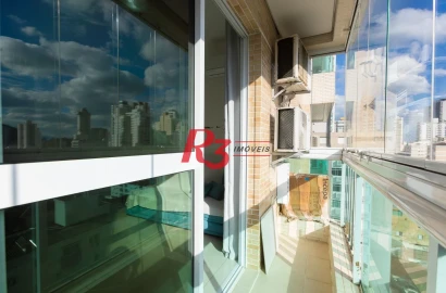 Apartamento com 1 dormitório para alugar, 51 m² por R$ 4.200,01/mês - José Menino - Santos/SP