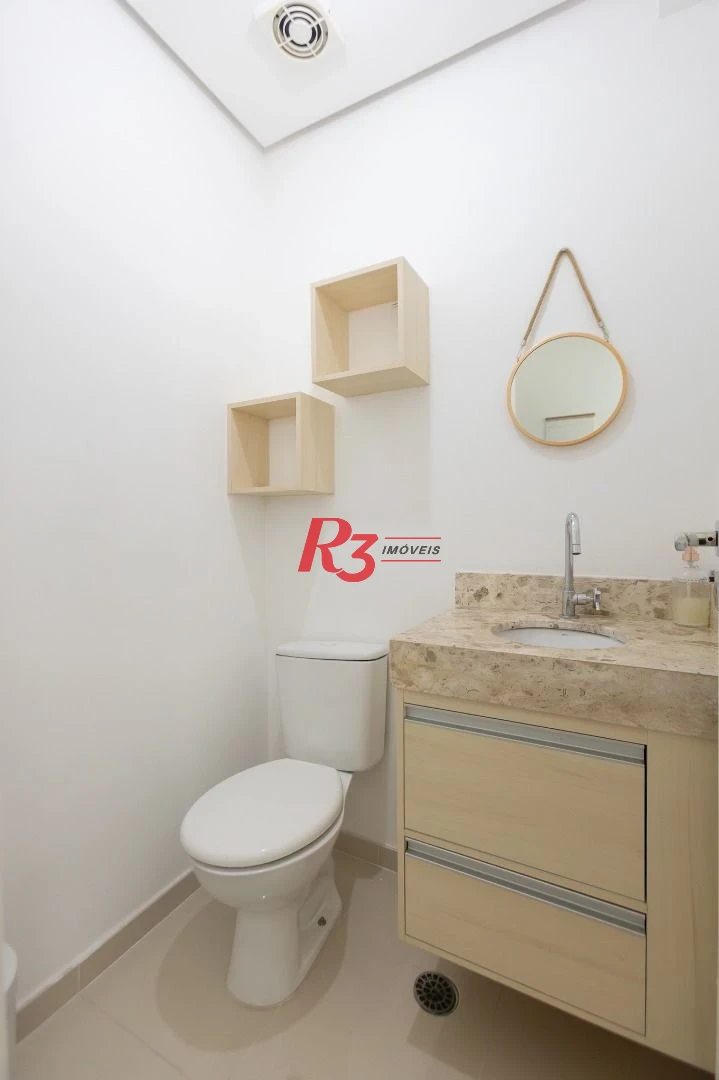 Apartamento com 1 dormitório para alugar, 51 m² por R$ 4.200,01/mês - José Menino - Santos/SP