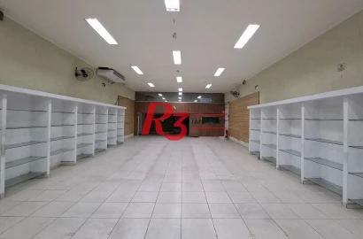 Loja, 300 m² - venda por R$ 1.500.000,00 ou aluguel por R$ 7.600,00/mês - Paquetá - Santos/SP
