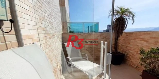 Cobertura com 3 dormitórios à venda, 189 m² por R$ 2.100.000,00 - Ponta da Praia - Santos/SP