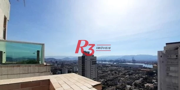 Cobertura com 3 dormitórios à venda, 189 m² por R$ 2.100.000,00 - Ponta da Praia - Santos/SP