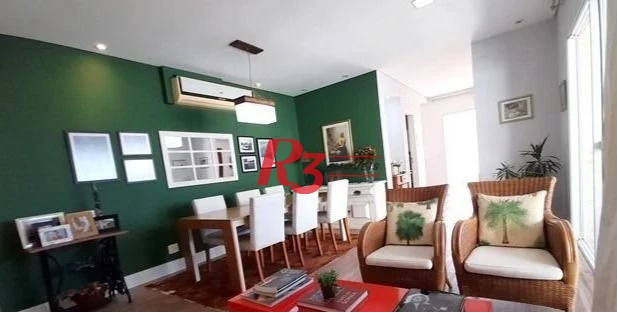 Cobertura com 3 dormitórios à venda, 189 m² por R$ 2.100.000,00 - Ponta da Praia - Santos/SP