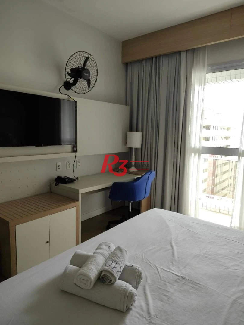 Flat com 1 dormitório à venda, 31 m² por R$ 360.000,00 - Gonzaga - Santos/SP