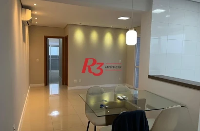 Apartamento com 2 dormitórios para alugar, 86 m² por R$ 6.000,00/mês - Gonzaga - Santos/SP