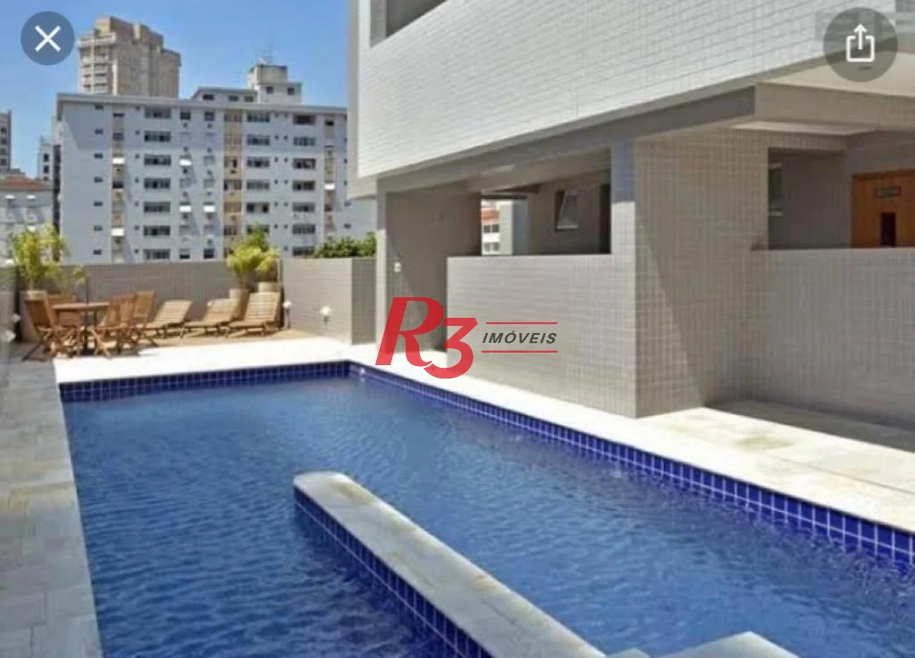 Apartamento com 2 dormitórios para alugar, 86 m² por R$ 6.000,00/mês - Gonzaga - Santos/SP