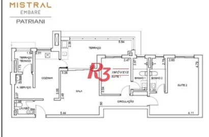 Apartamento com 2 dormitórios à venda, 96 m² por R$ 1.651.890,00 - Embaré - Santos/SP