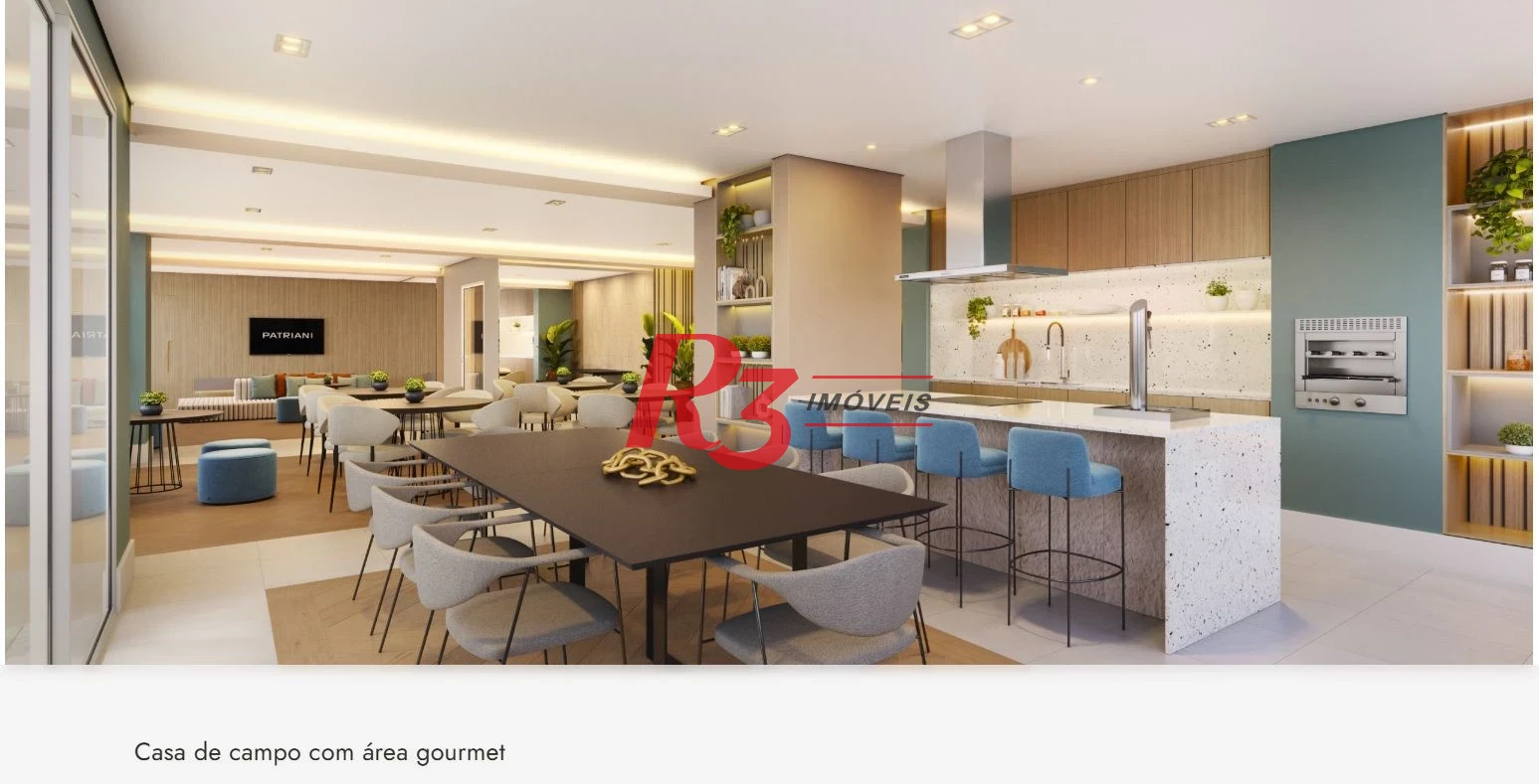 Apartamento com 2 dormitórios à venda, 96 m² por R$ 1.651.890,00 - Embaré - Santos/SP