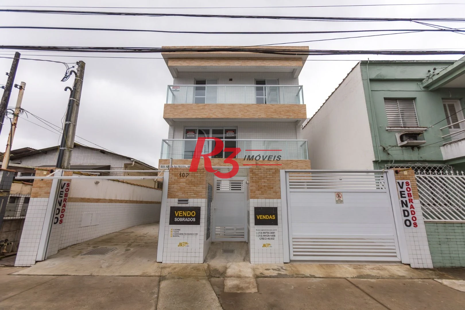 Village com 3 dormitórios à venda, 122 m² por R$ 900.000,00 - Aparecida - Santos/SP