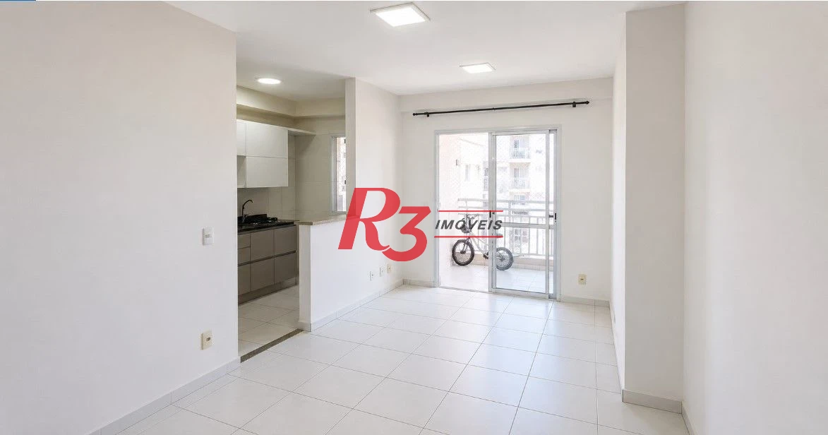 Apartamento com 2 dormitórios para alugar, 64 m² por R$ 4.970,00/mês - Marapé - Santos/SP