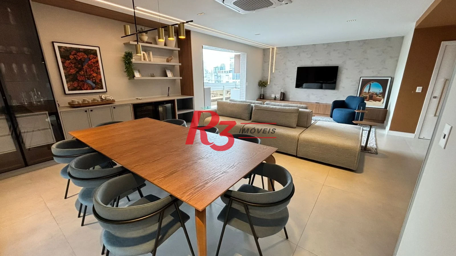 Apartamento com 3 dormitórios para alugar, 214 m² por R$ 25.000,00/mês - Boqueirão - Santos/SP