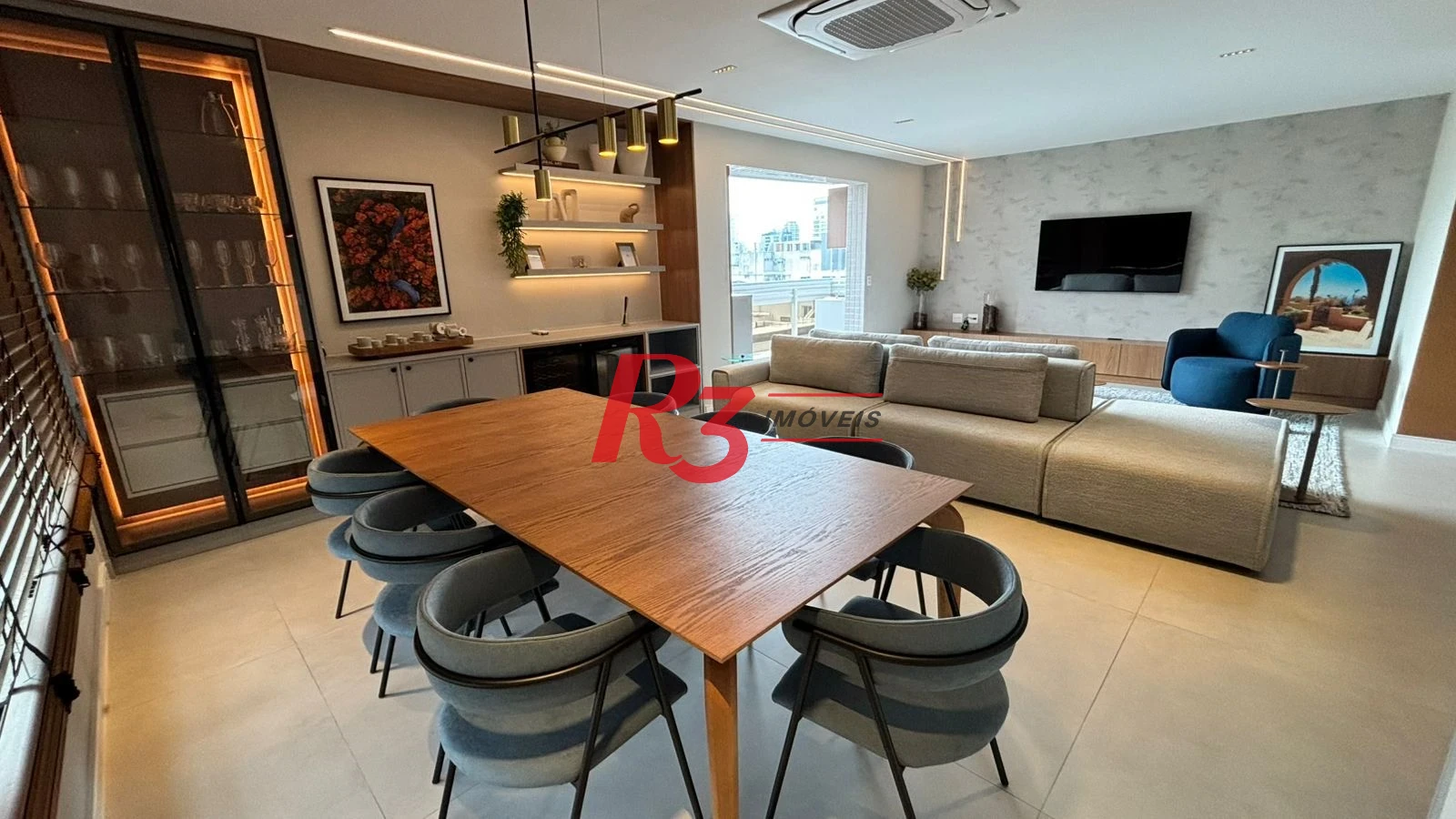 Apartamento com 3 dormitórios para alugar, 214 m² por R$ 25.000,00/mês - Boqueirão - Santos/SP
