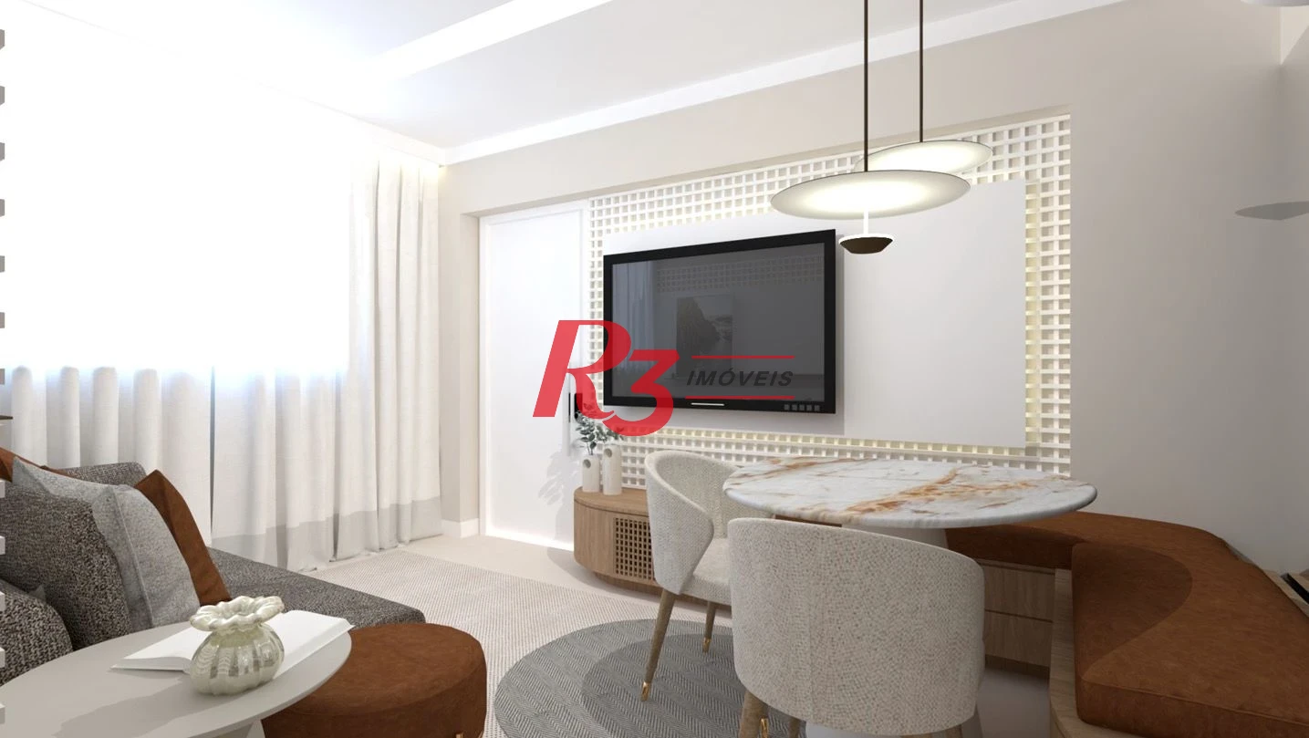 Apartamento com 1 dormitório à venda, 40 m² por R$ 700.000,00 - Ponta da Praia - Santos/SP